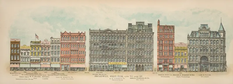 Broadway, West Side. 17th to 20th St. by Mail & Express, realism artwork