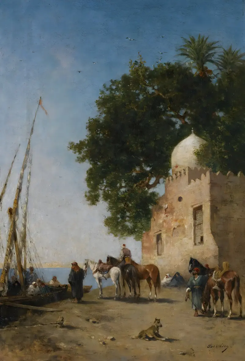 Landscape of Beni Souef, Egypt by Narcisse Berchère, medium unknown