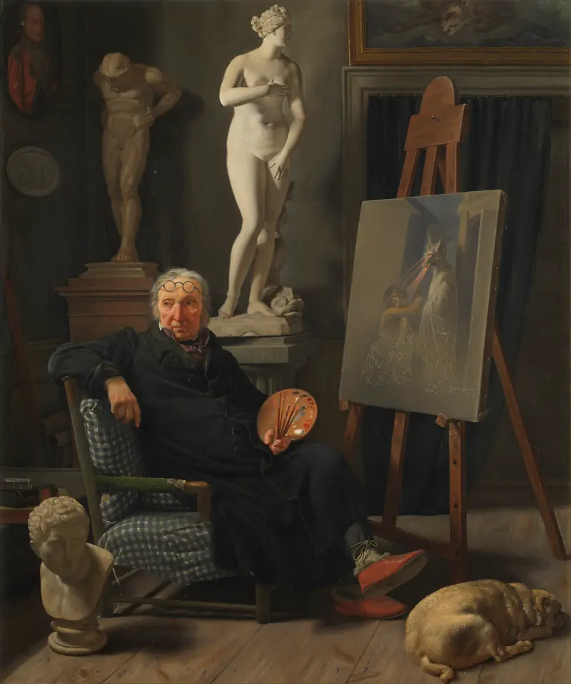Portrait of the painter C. A. Lorentzen by Martinus Rørbye.