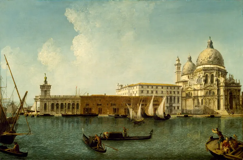 View of the Dogana and Santa Maria della Salute, oil on canvas by Michele Marieschi