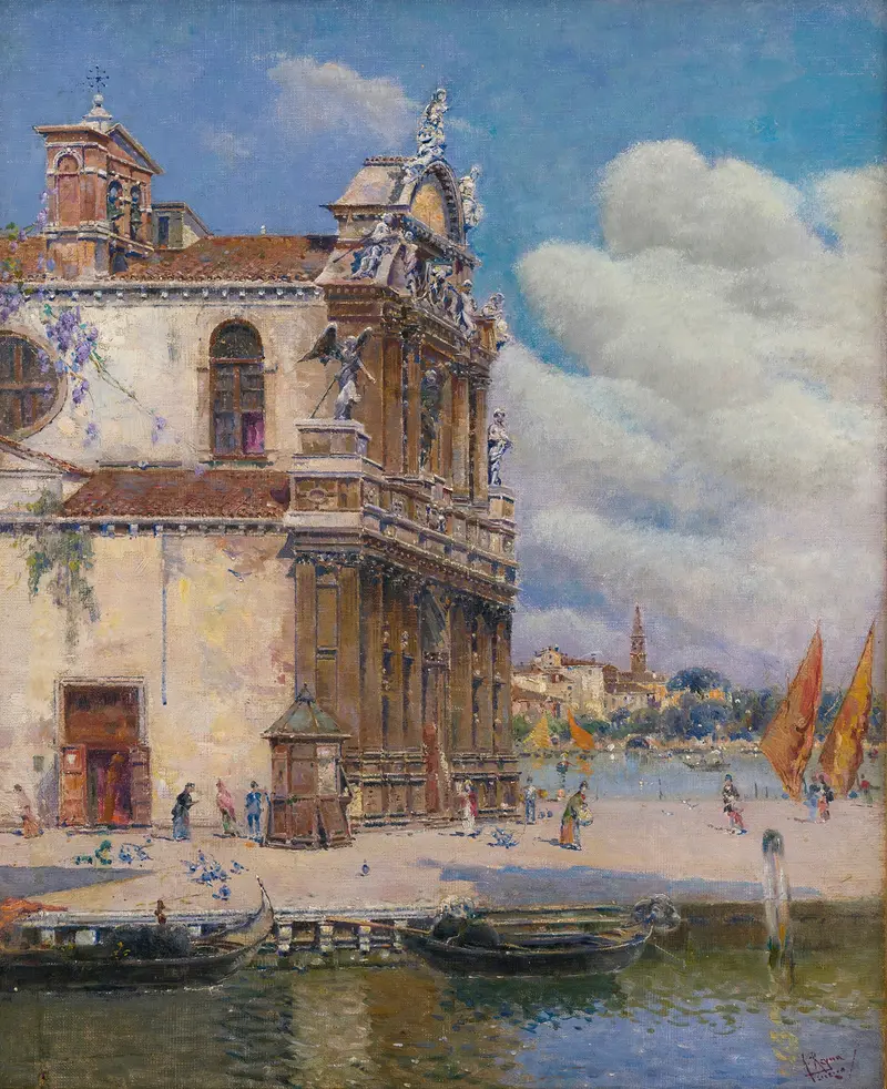 Santa Maria Zobenigo by Antonio María de Reyna Manescau, Baroque architecture with chiaroscuro light and shadows