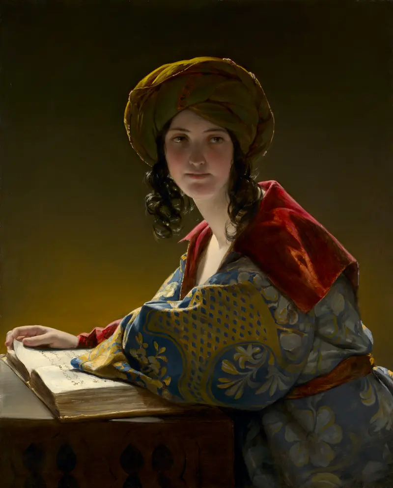 A portrait of a young Eastern woman by Friedrich von Amerling.