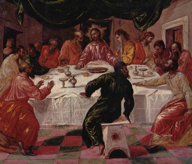 El Greco's 'The Last Supper' captures the dramatic moment of Christ's announcement of betrayal.