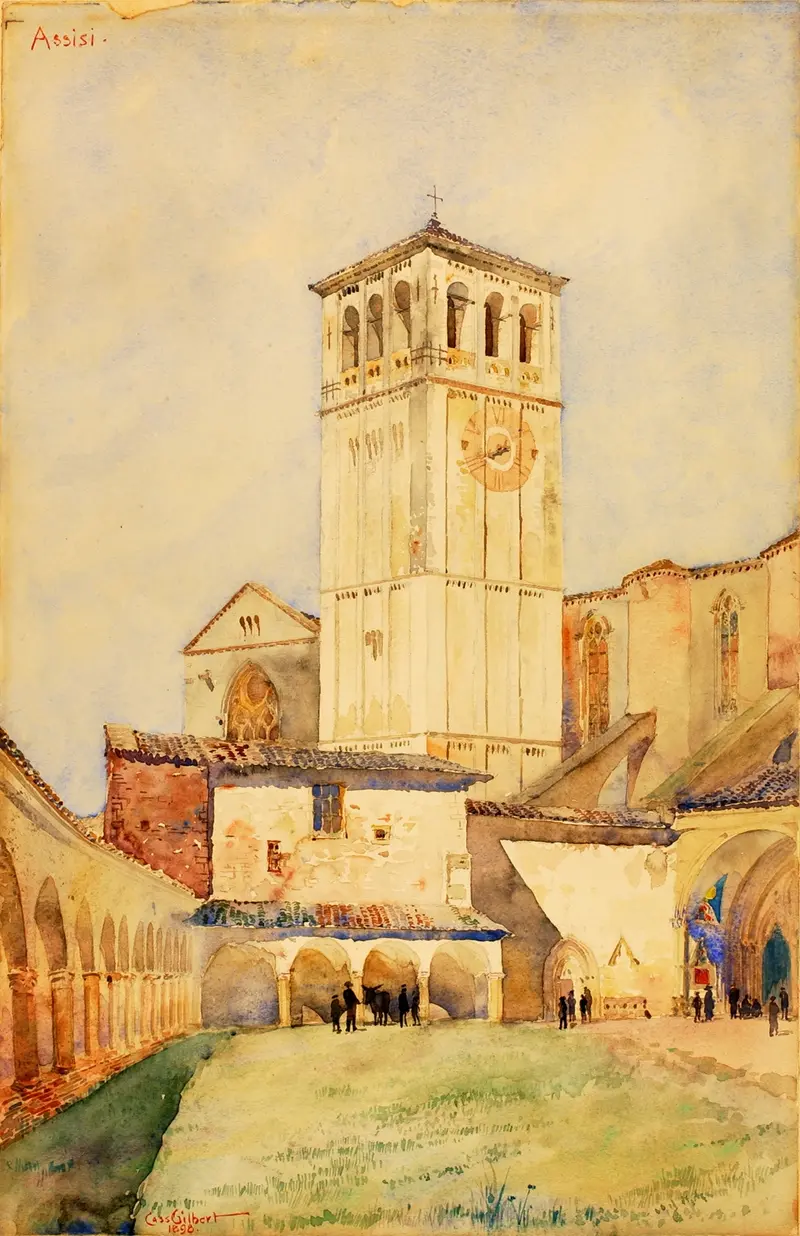 Gothic architecture of Church of St. Francis, Assisi by Cass Gilbert