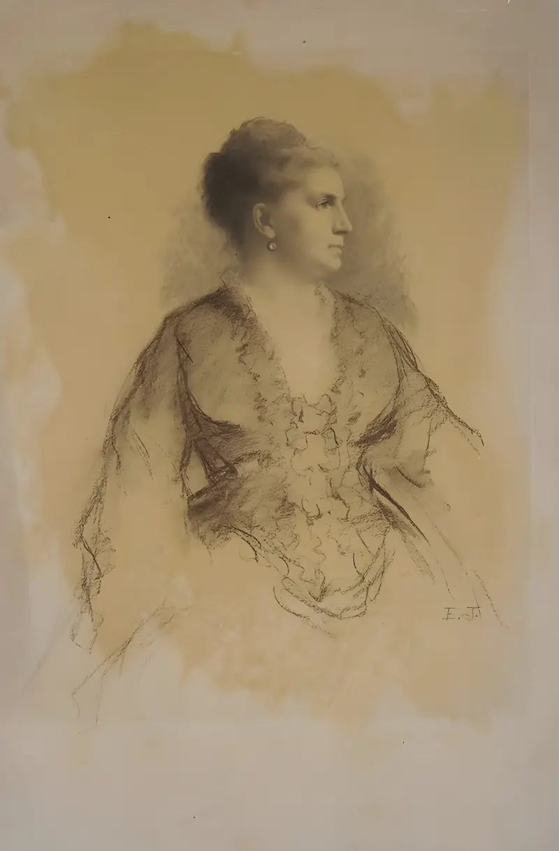 A portrait of a woman by Eastman Johnson.