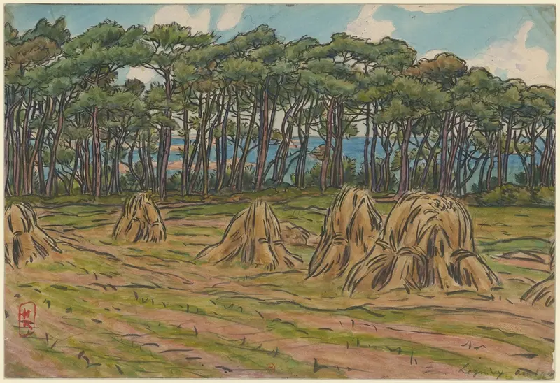 Henri Rivière's painting 'Loguivy' captures a serene marine landscape.
