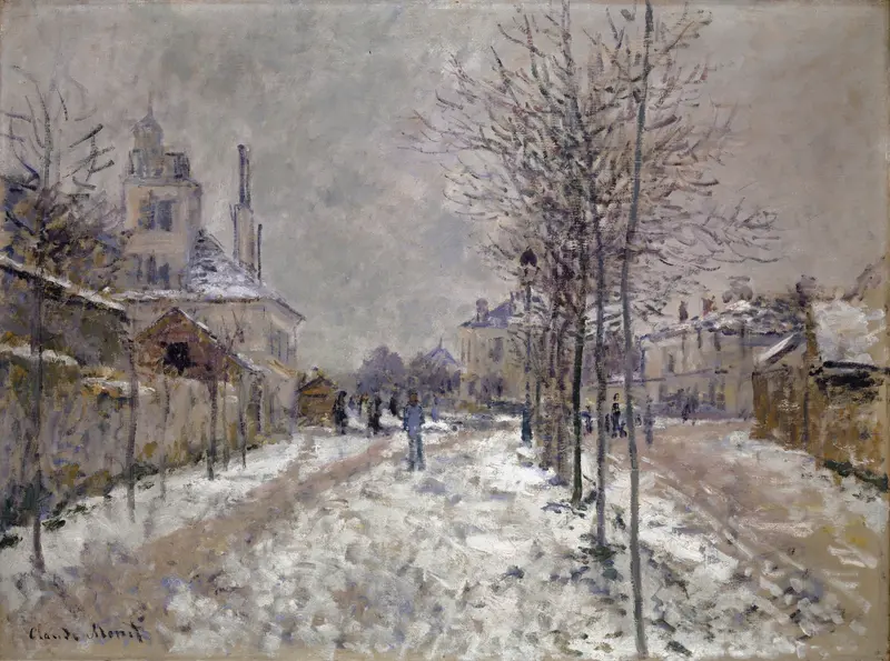 The Snow-Covered Boulevard De Pontoise In Argenteuil by Claude Monet, oil painting
