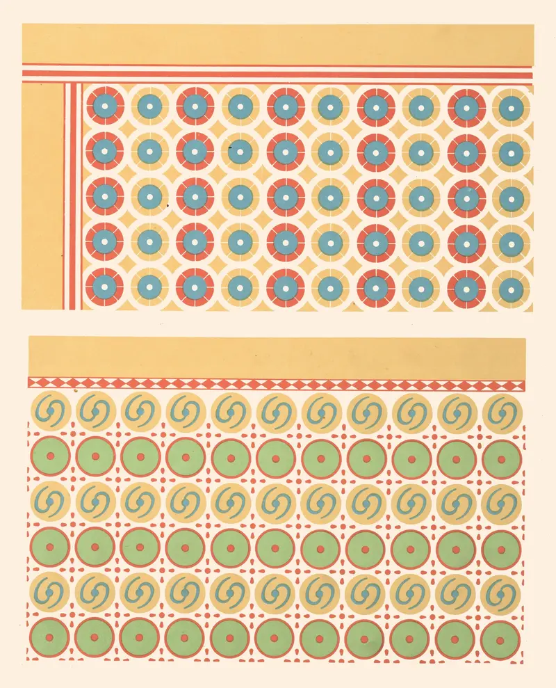 Ceiling design with hieroglyphs by Gustave Jéquier, 1911