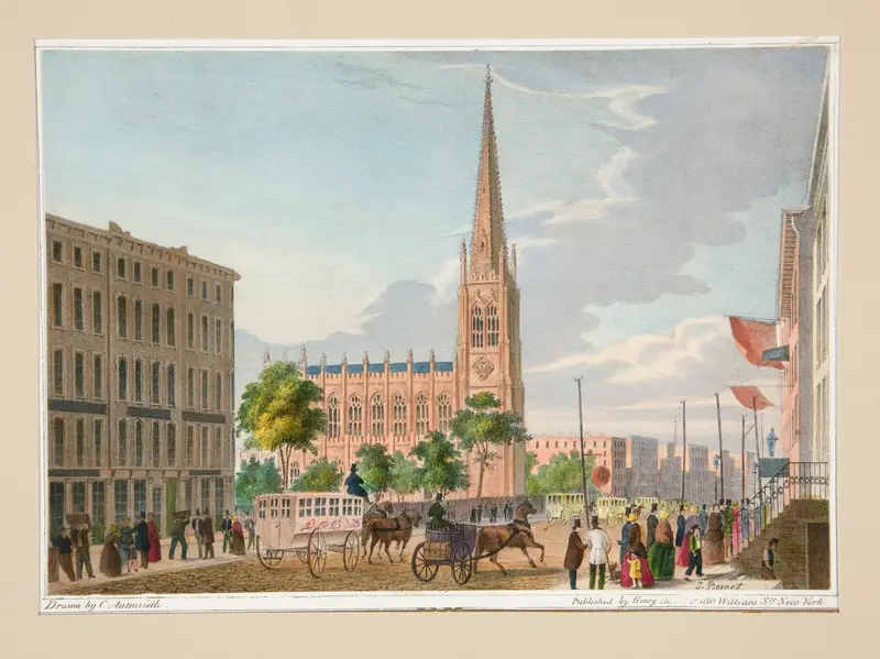 Gothic architecture of Trinity Church by Charles Autenrieth, 1850