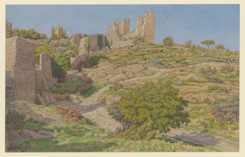 Landscape of Hyères by Henri Rivière, oil painting