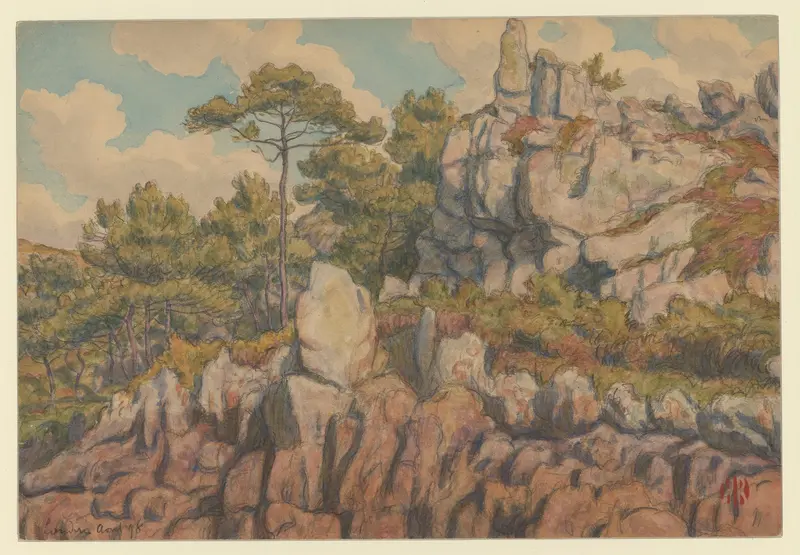 Loguivy, Landiris by Henri Rivière, watercolor on paper depicting a serene landscape with water.