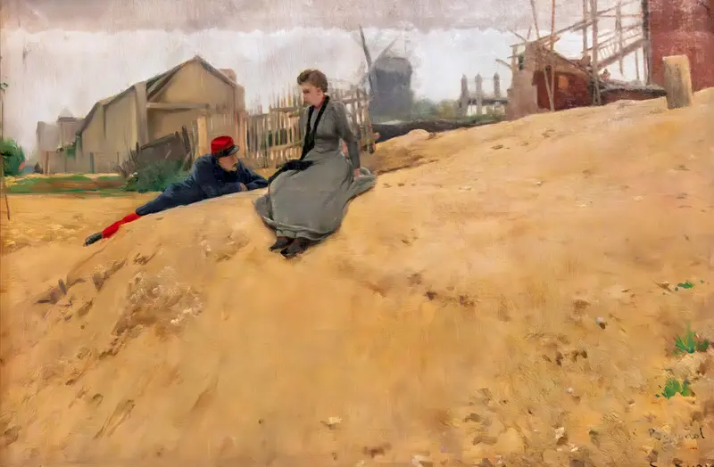 Santiago Rusiñol's 'On Campaign' captures a moment in history with vibrant colors and dynamic figures.