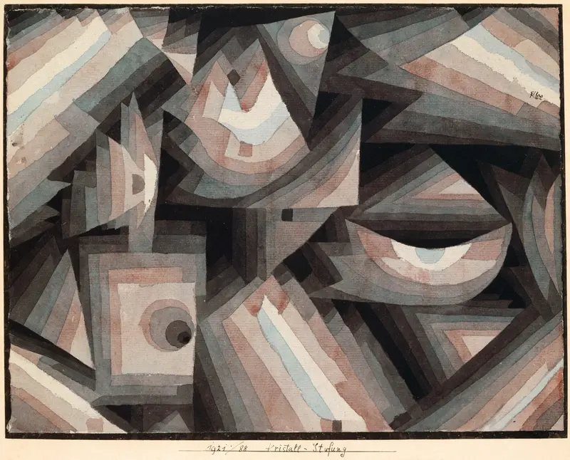 Paul Klee's 'Crystal gradation' explores color and form in an abstract composition.