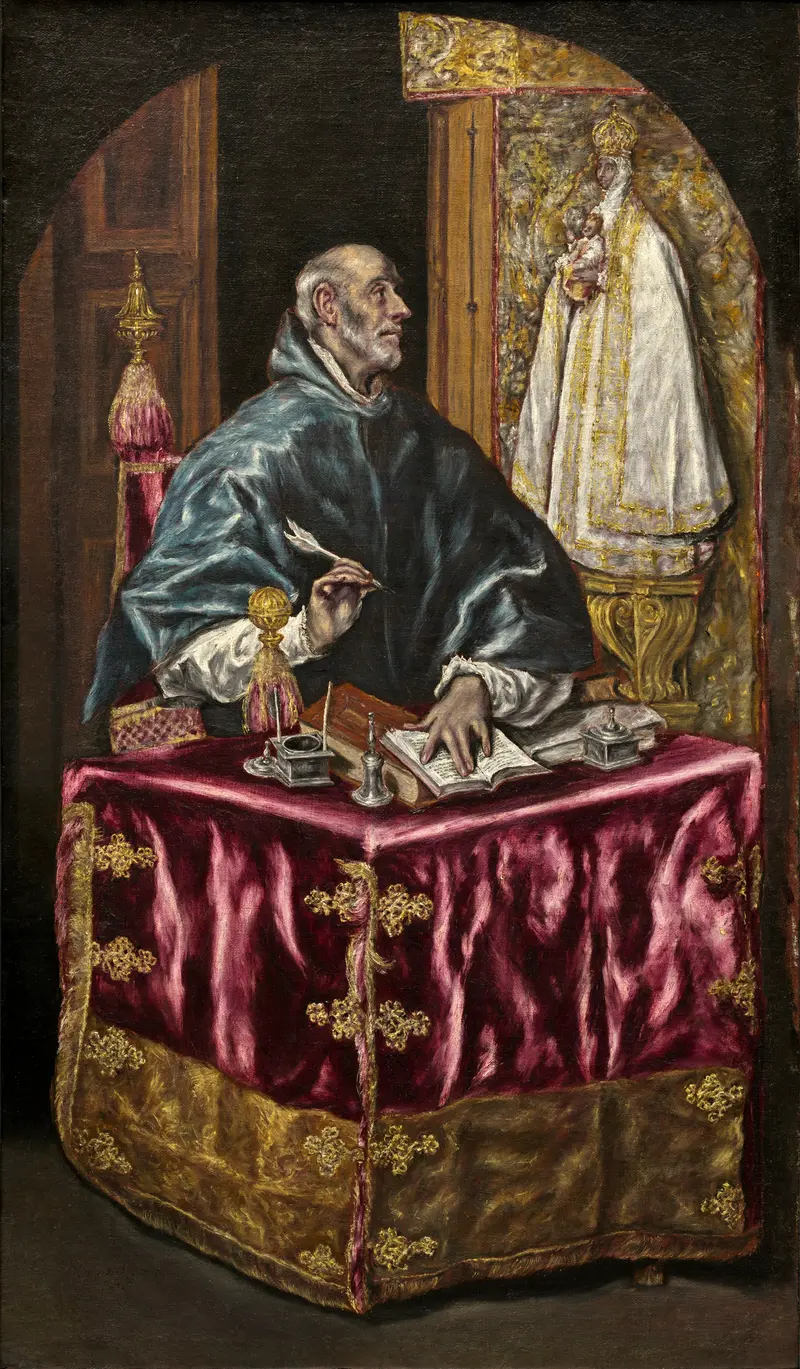 El Greco's painting depicting the Virgin Mary bestowing a chasuble upon Saint Ildefonso.