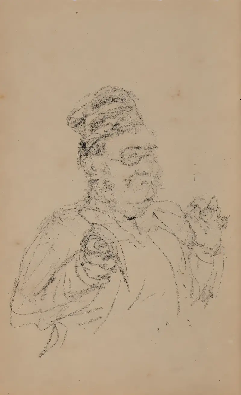 Henri de Toulouse-Lautrec's 'Homme à la toque' features a man in a hat, showcasing his unique style.