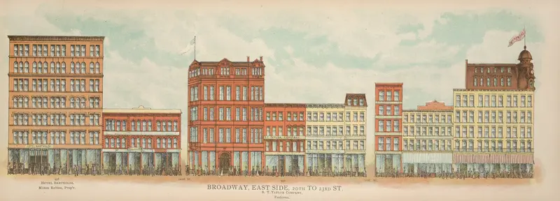Genre scene depicting street life in New York City, 1899, by Mail & Express