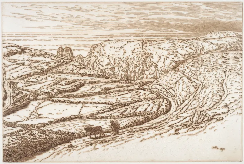 Henri Rivière's 'Vallon près de la Pointe du Raz' captures a serene coastal landscape.