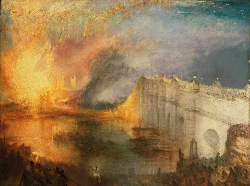 The Burning of the Houses of Lords and Commons, oil painting by Joseph Mallord William Turner