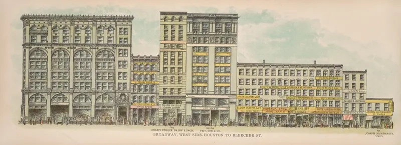 Genre scene depicting urban life in New York City, 1899, by Mail & Express