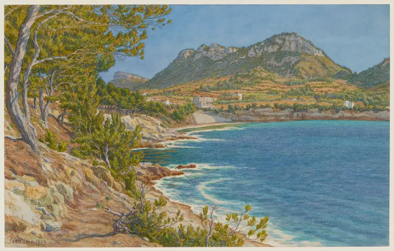 Marine scene with gentle waves by Henri Rivière, 1923