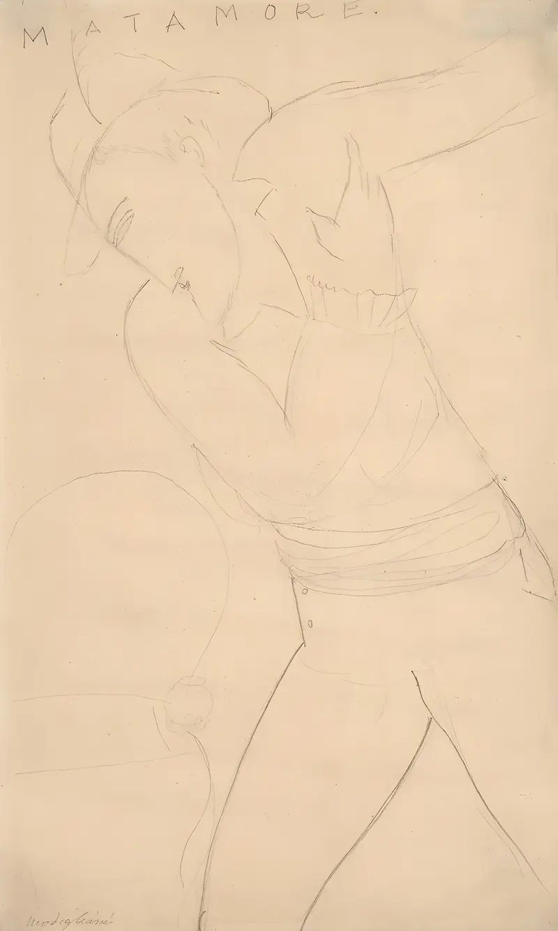Amedeo Modigliani's 'Matamore' features a distinctive portrait style.