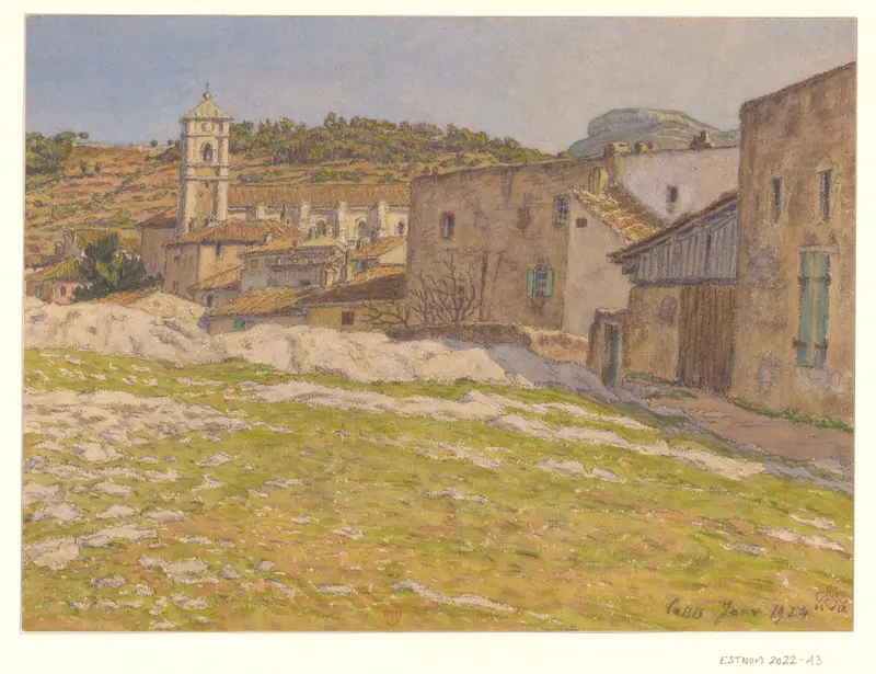 Henri Rivière's painting 'Cassis' captures a serene coastal scene.