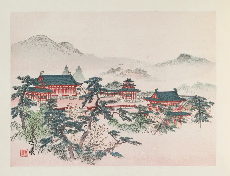 Ukiyo-e landscape by Unknown Artist, ink on paper