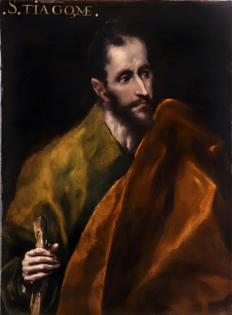 El Greco's Saint James the Lesser, depicting the apostle in contemplative pose with a fuller's club.