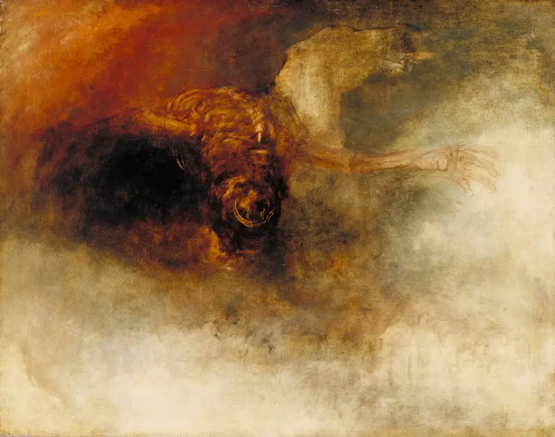 Turner's painting 'Death on a pale horse' depicts the fourth horseman from the Book of Revelation.