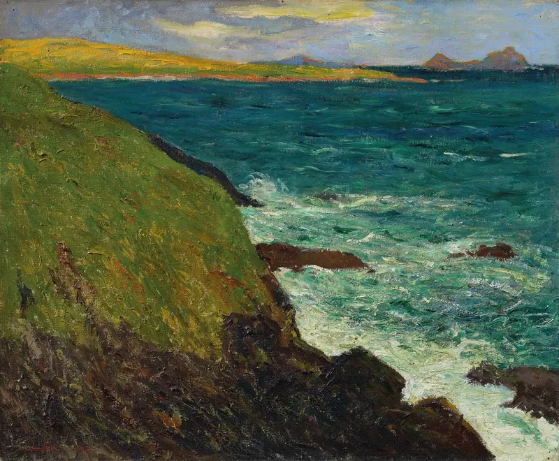 Coastal scene of Brittany by Maxime Maufra, oil painting
