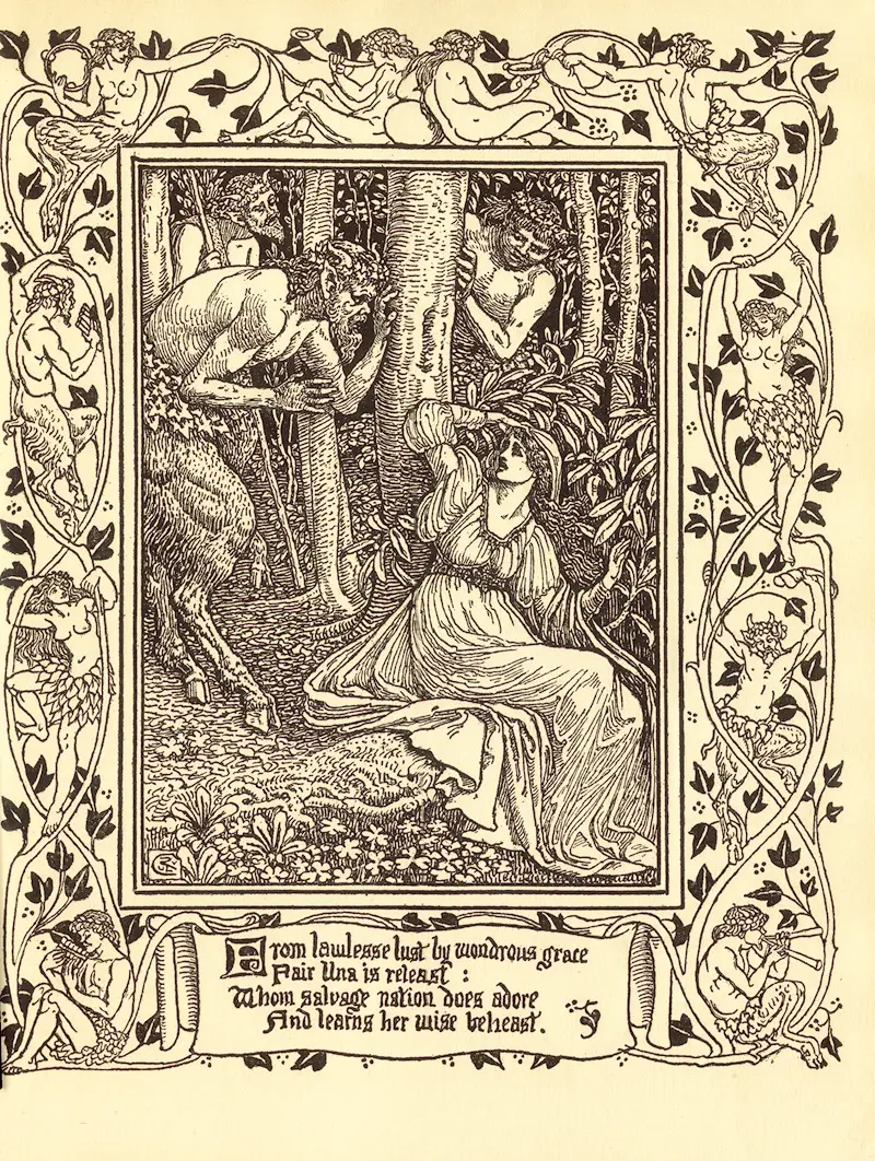 Walter Crane's 'Spenser’s Faerie queene Pl.11' is a captivating illustration from the Victorian era.