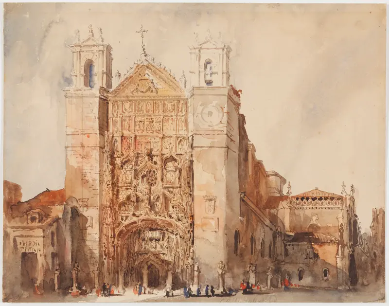Church of Saint Paul, Valladolid by Genaro Pérez Villaamil, oil painting