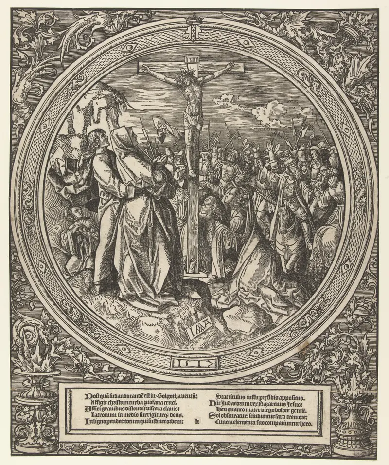 Christ on the cross, paper by Jacob Cornelisz van Oostsanen