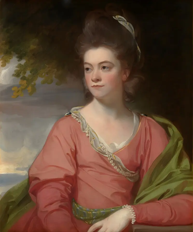 A portrait of a lady traditionally identified as Miss Inchbold by George Romney.