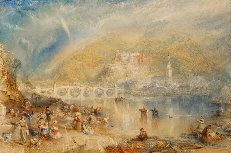 Heidelberg with a rainbow, oil on canvas by Joseph Mallord William Turner