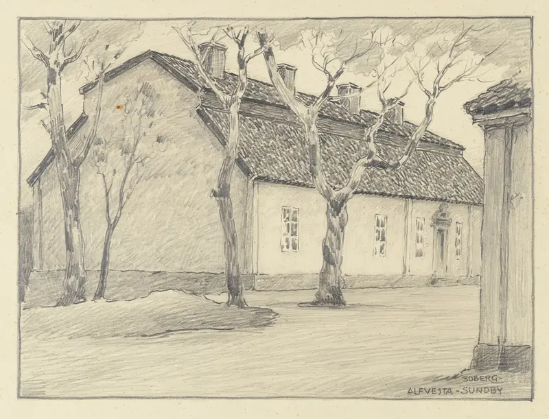 Architecture by Ferdinand Boberg, oil painting featuring light and shadow