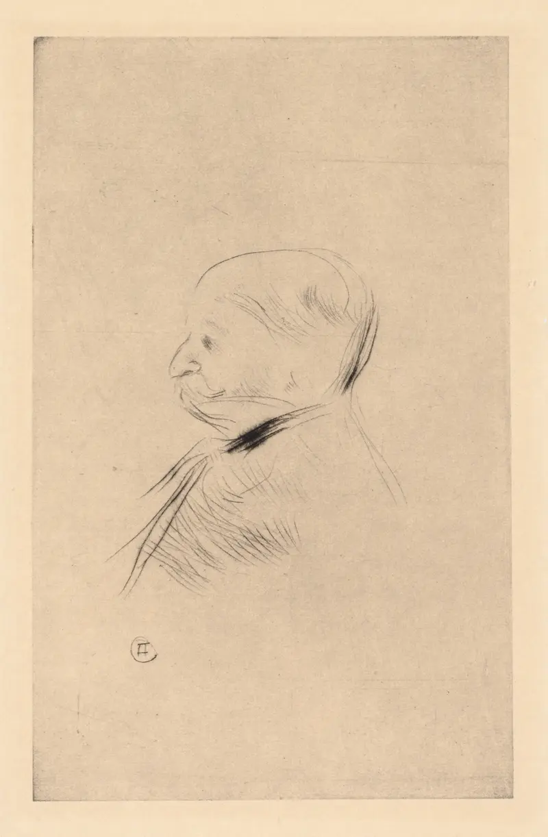 A portrait of a man by Henri de Toulouse-Lautrec.