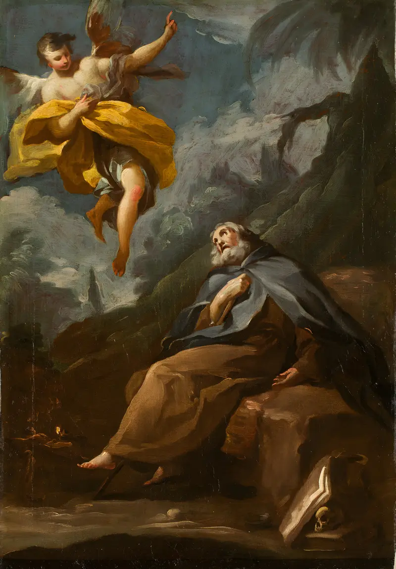 The Ecstasy of Saint Anthony Abbot by Francisco de Goya depicts the saint in a moment of divine rapture.