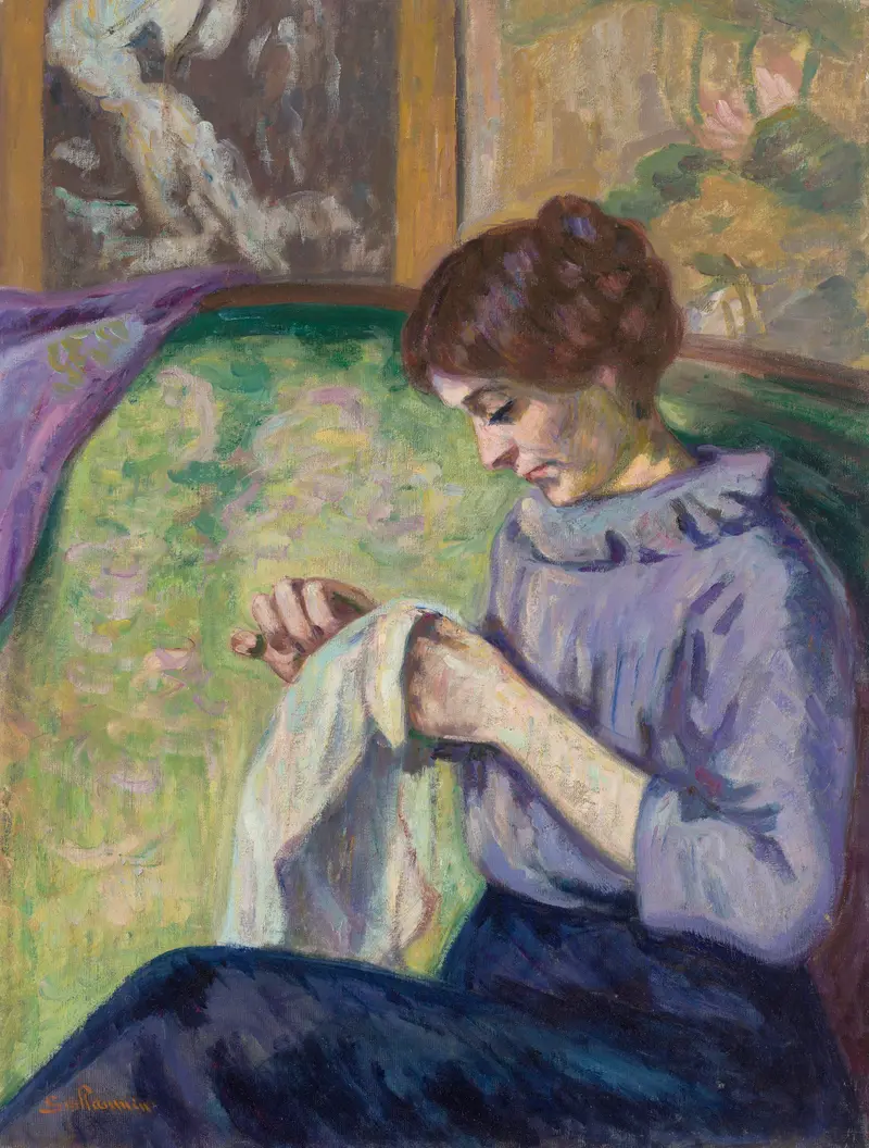A portrait of Madame Guillaumin by Armand Guillaumin.