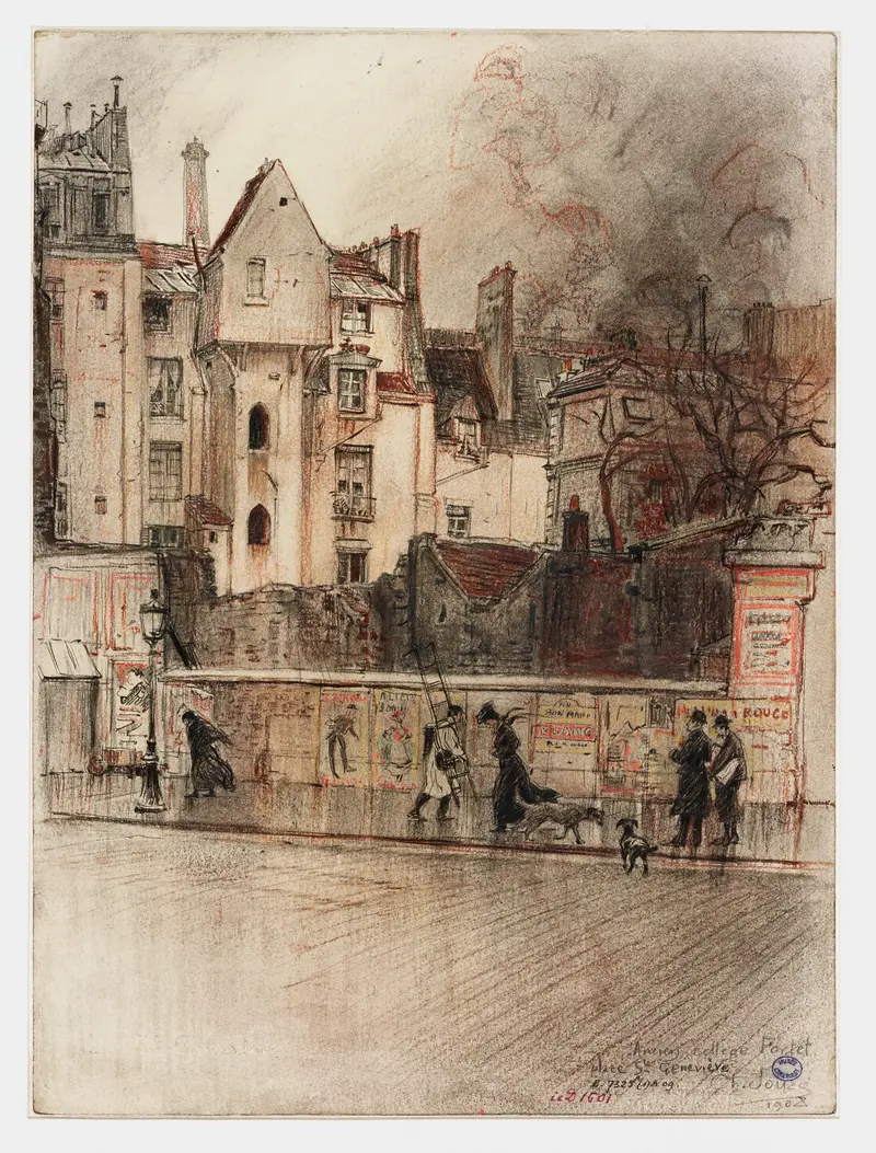 La tour de Calvin by Charles Jouas, depicting a tower in warm light, medium unknown.