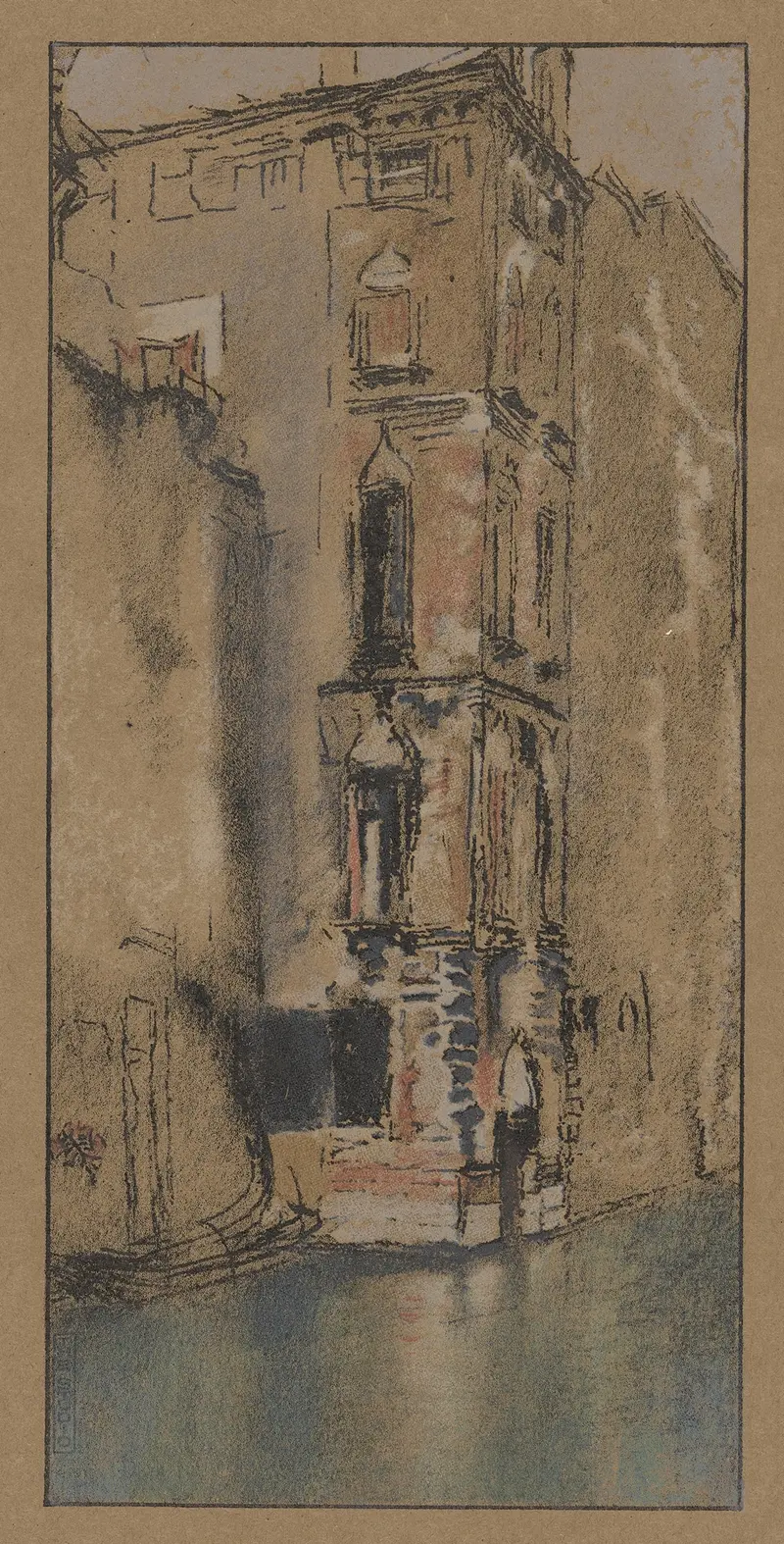 Interior scene with marble columns and soft light by James Abbott McNeill Whistler