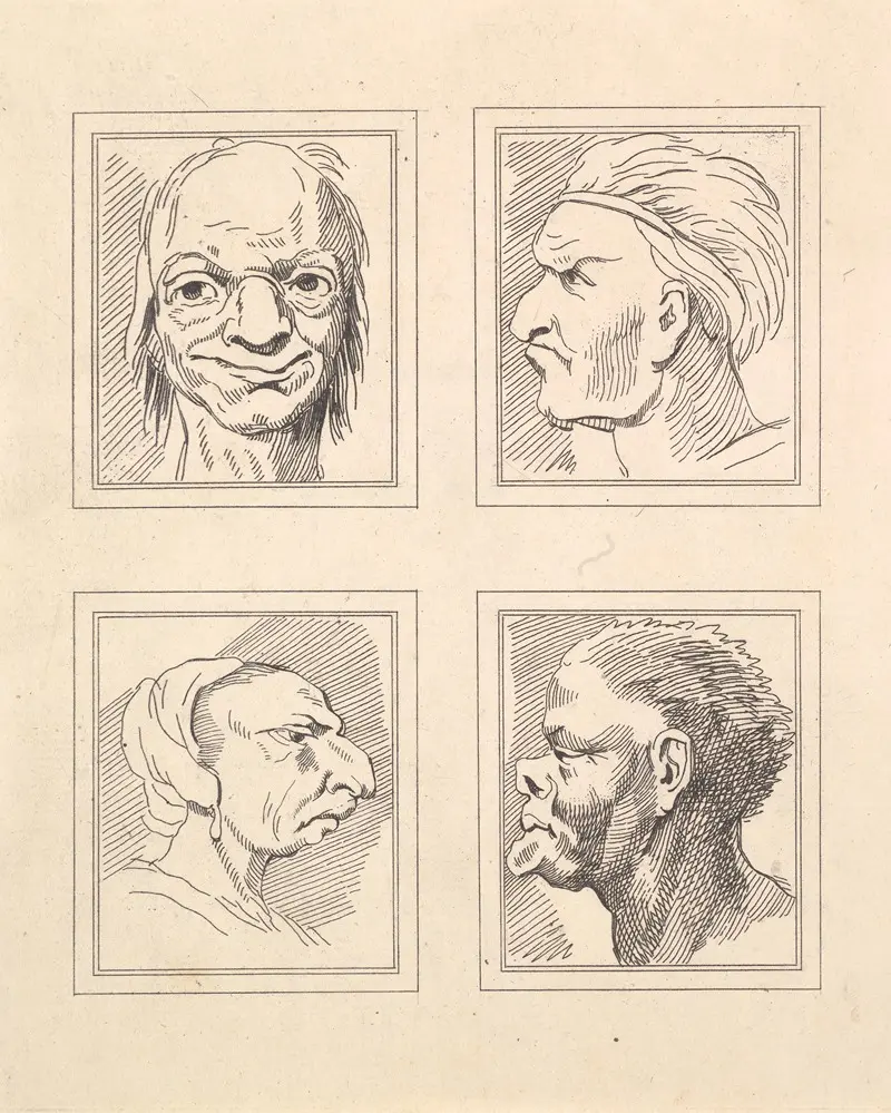 A humorous caricature by Wenceslaus Hollar depicting exaggerated features.