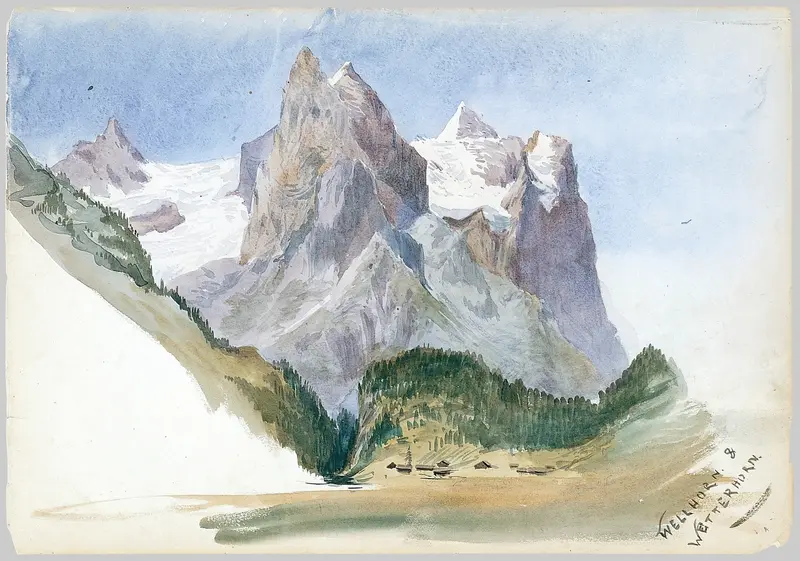 Matterhorn from Zmutt Glacier, oil painting by John Singer Sargent