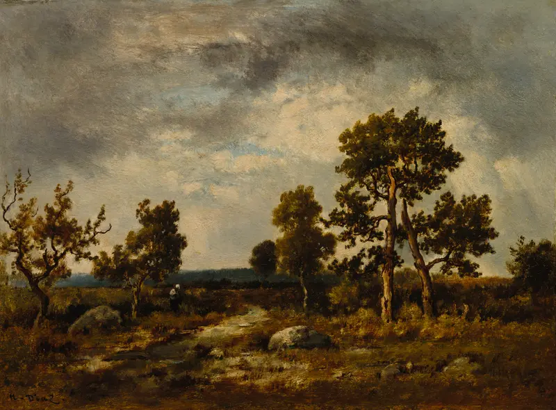 Path near the pond of vipers, oil painting by Narcisse-Virgile Diaz de La Peña