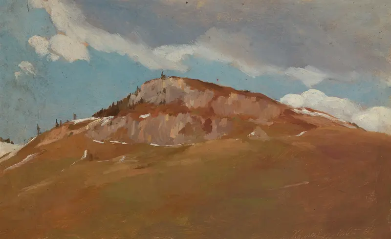 Landscape of Der Kaiserberg bei Bernau by Eugen Bracht, oil painting