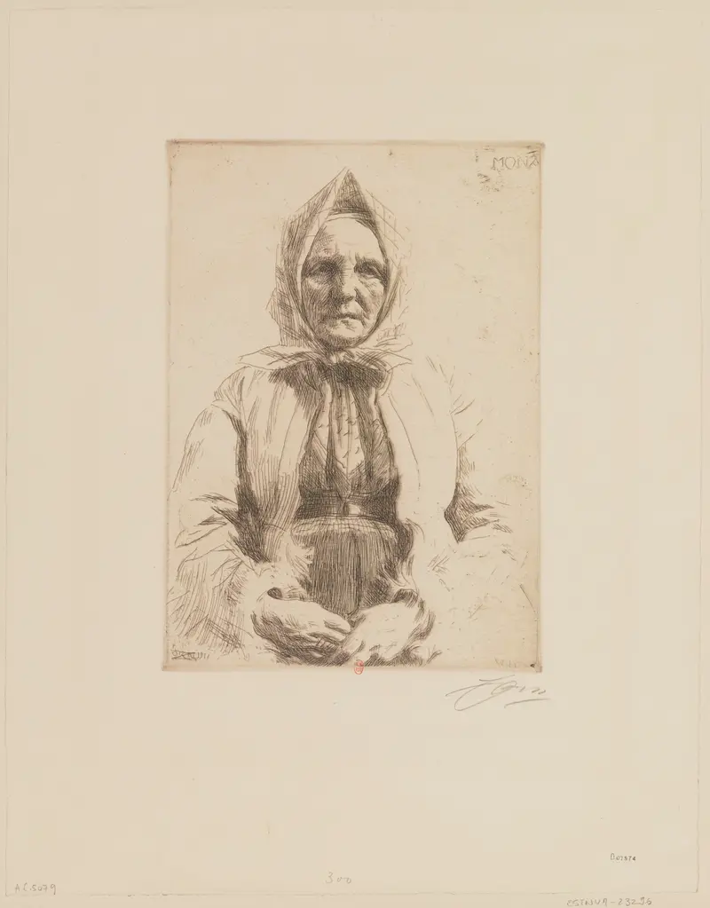 A portrait of a woman by Anders Zorn.