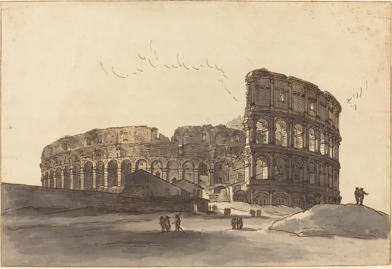 The Colosseum by Victor-Jean Nicolle, watercolor on paper