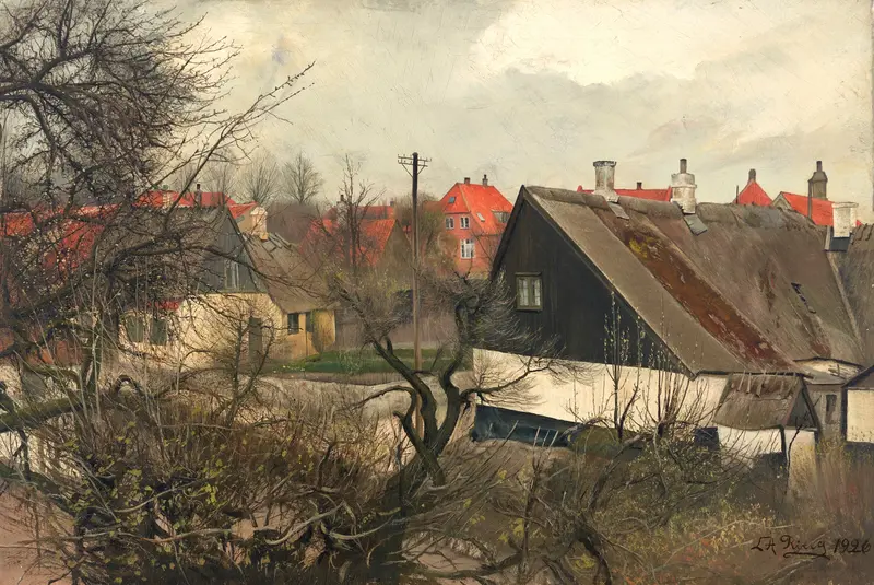 Sankt Jørgensbjerg by Laurits Andersen Ring, impressionist oil painting