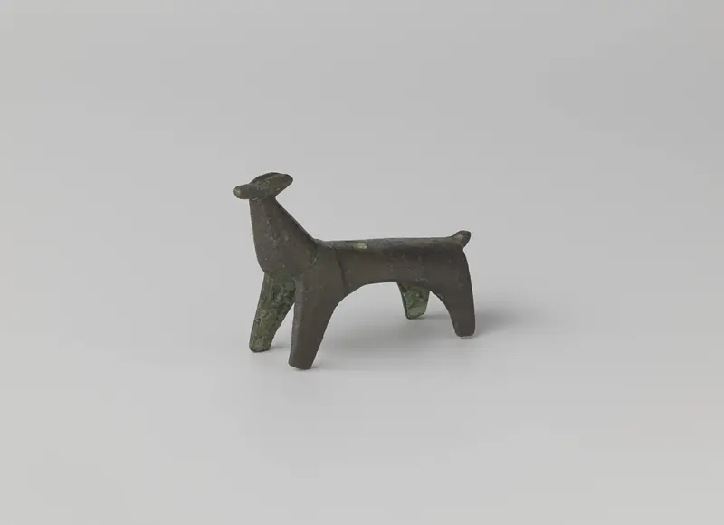 Sculpture of an animal form, possibly a candlestick, by unknown artist