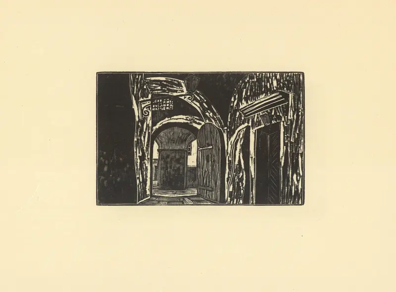 Landscape by Tadeusz Cieślewski, 1929, featuring warm earth tones and interplay of light and shadow.
